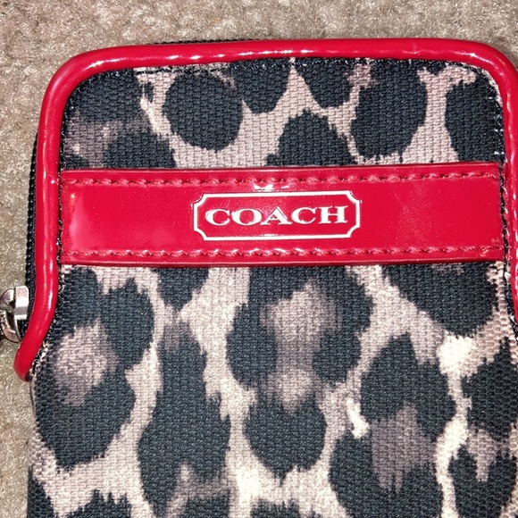 Snow Leopard COACH Wristlet/Phone Holder- IPhone mini - Picture 2 of 3